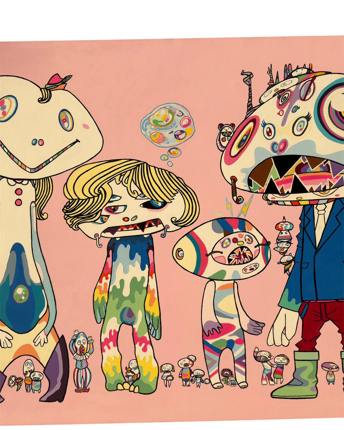 "Strange Company" — Original Hand-Painted Canvas, 60 × 48 in.